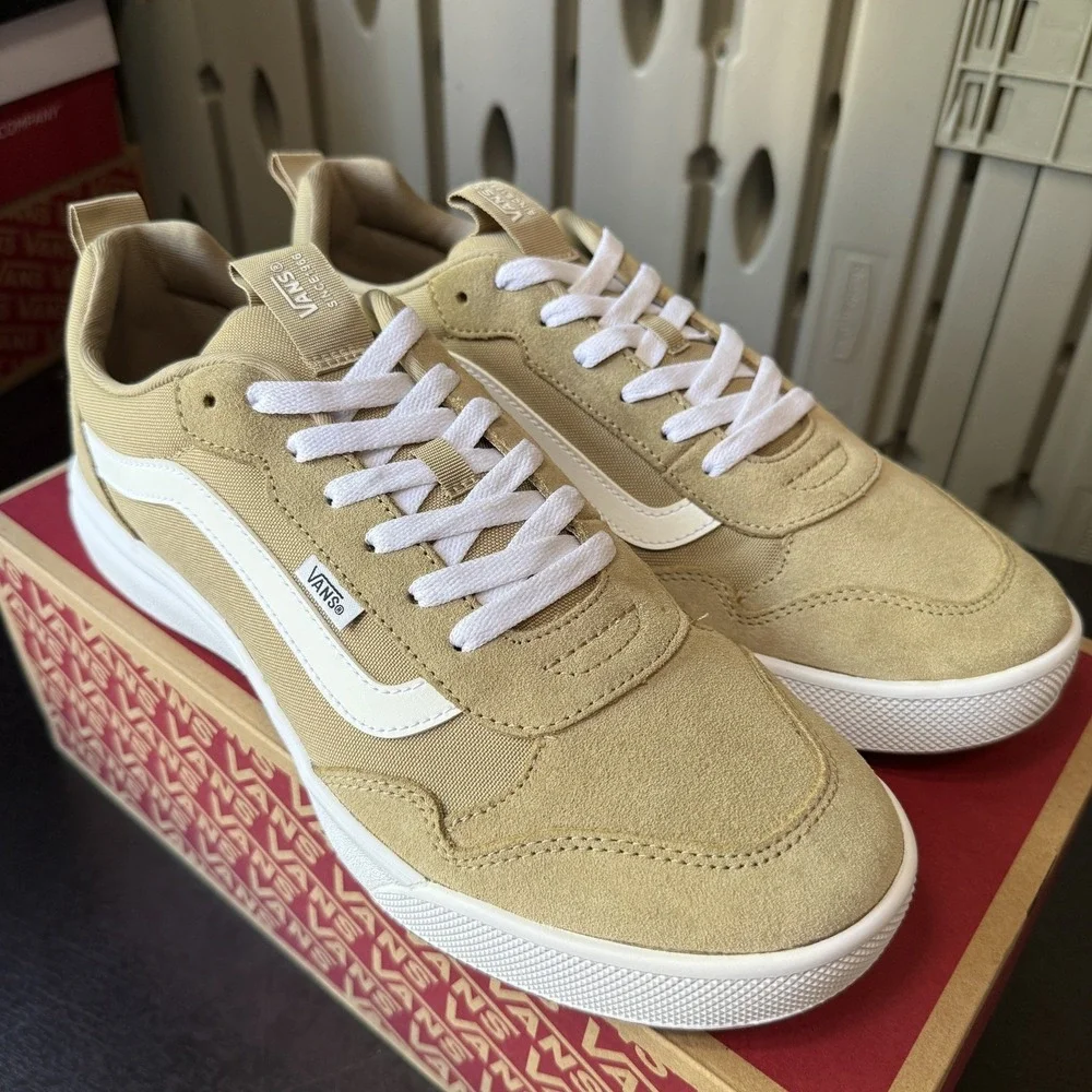 Vans Range EXP Men's Sneakers Shoes Tan Beige Suede Men's Size 12